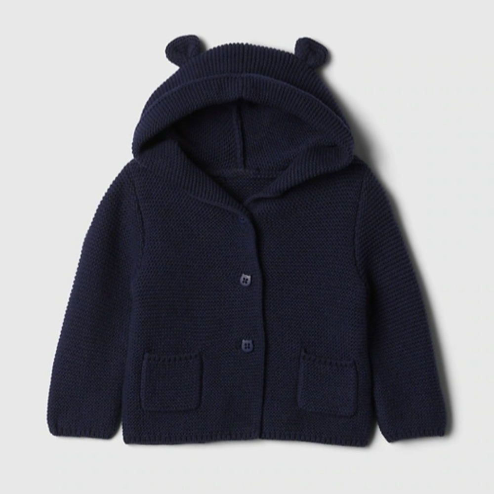 Baby GAP Baby Bear Cardigan Dark Night Blue Size 18-24 Months